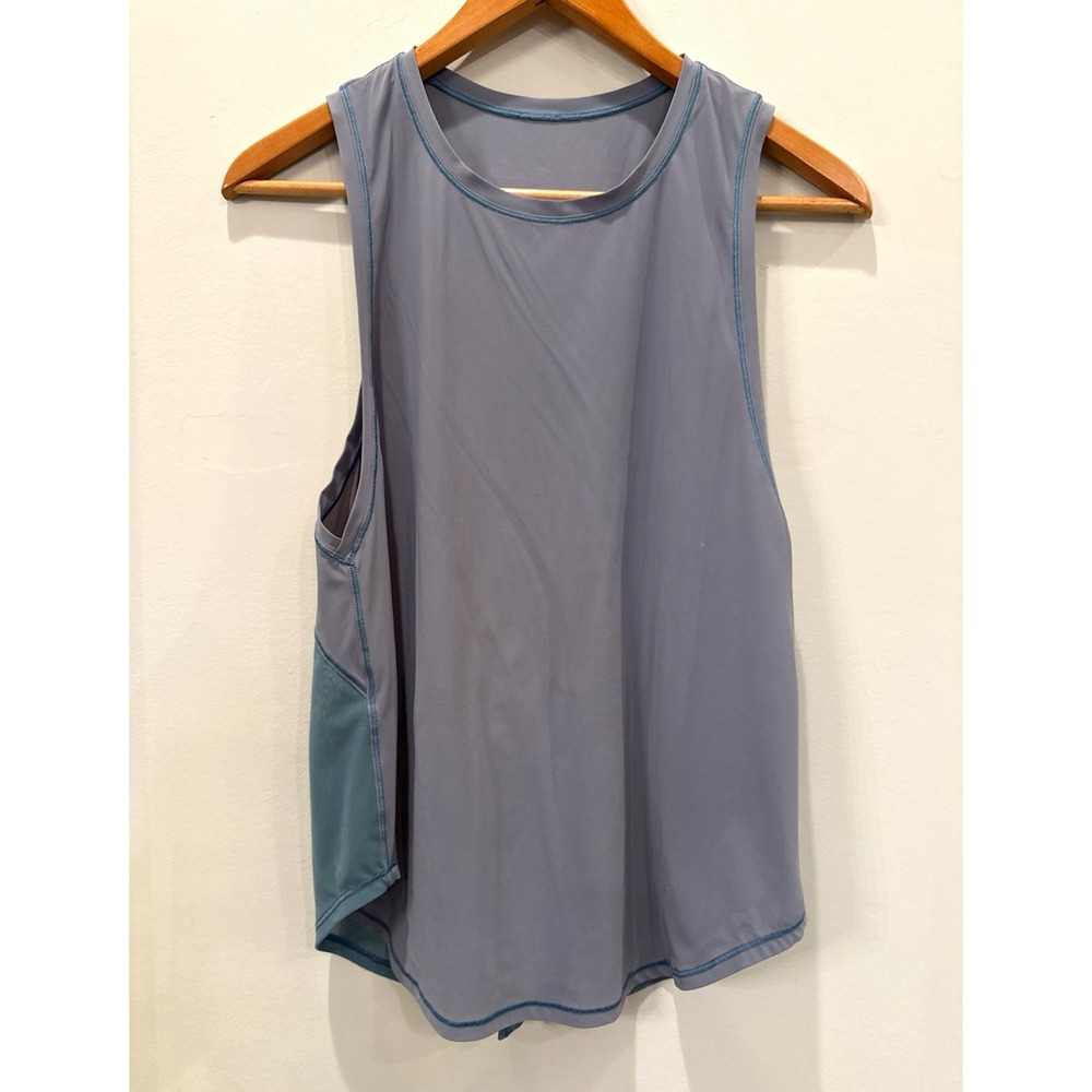 Lululemon Ace Tank top Gray/Teal Two Tone women's Size 8